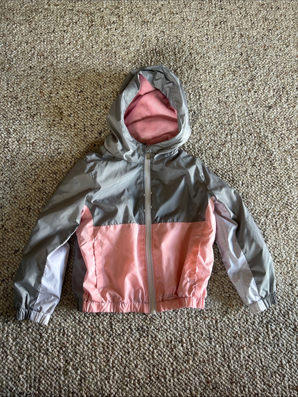 Nike Pink and Gray Girls' Hooded Jacket